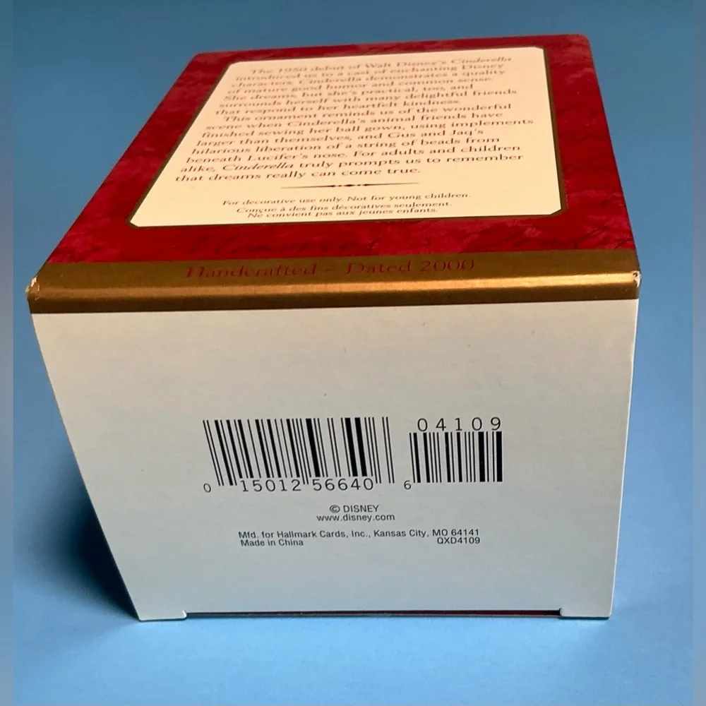 Hallmark Keepsake Ornament “Dressing Cinderella” 2000 NIB 50th Anniversary